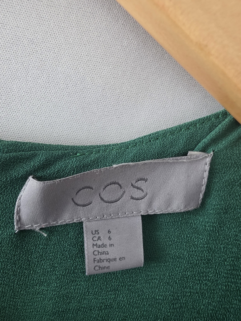 COS Emerald Green Cap-Sleeve Midi Shift Dress - Picture 3 of 6